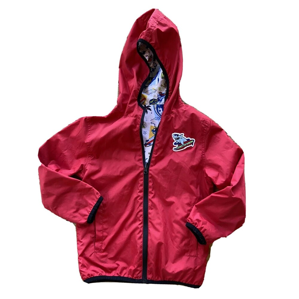 Garanimals   Reversible Wind Breaker Boys Size 4 Jacket Monsters Ride the Waves